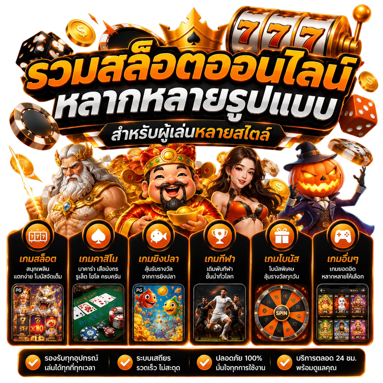 รวมสล็อตออนไลน์หลากหลายรูปแบบสำหรับผู้เล่นหลายสไตล์